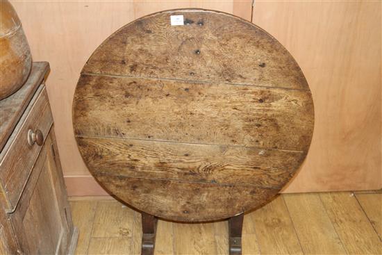A French walnut wine tasting table W.88cm